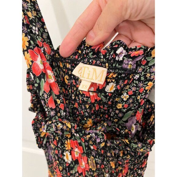 By TiMo Smocked Bodice Midi Sundress Floral Bright Fields XS Anthropologie - Picture 7 of 8